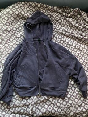 Dark Navy Zip-Up Hoodie